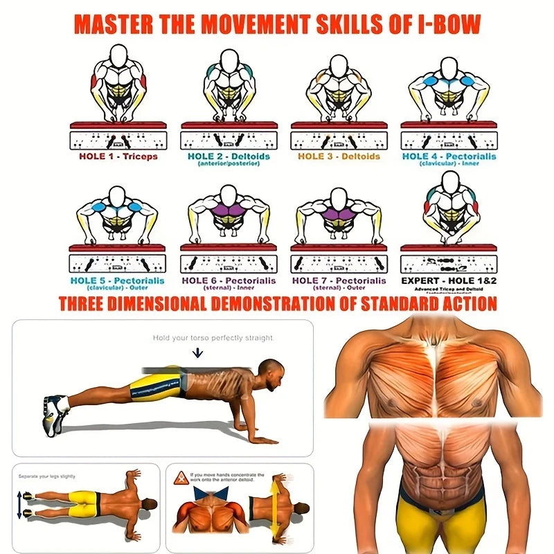 Portable Push-Up Board Set – Full Body Fitness Training